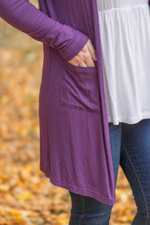 IN STOCK Classic Cardigan - Purple