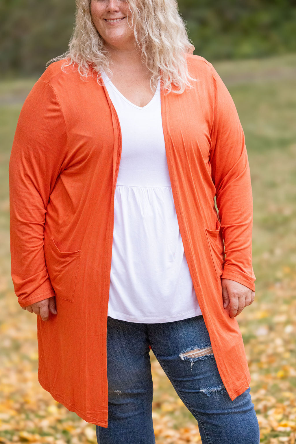 IN STOCK Classic Cardigan - Pumpkin