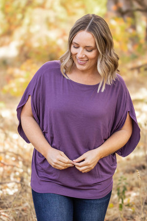 IN STOCK Darcy Dolman - Dark Purple | Women's Flowy Top