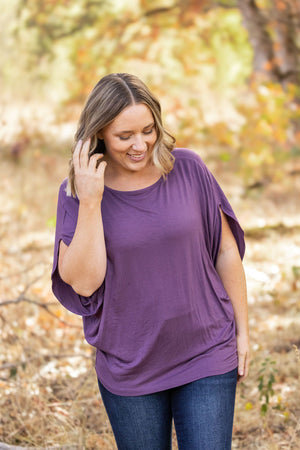 IN STOCK Darcy Dolman - Dark Purple | Women's Flowy Top