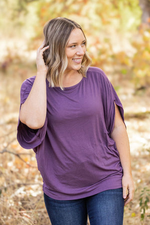 IN STOCK Darcy Dolman - Dark Purple | Women's Flowy Top