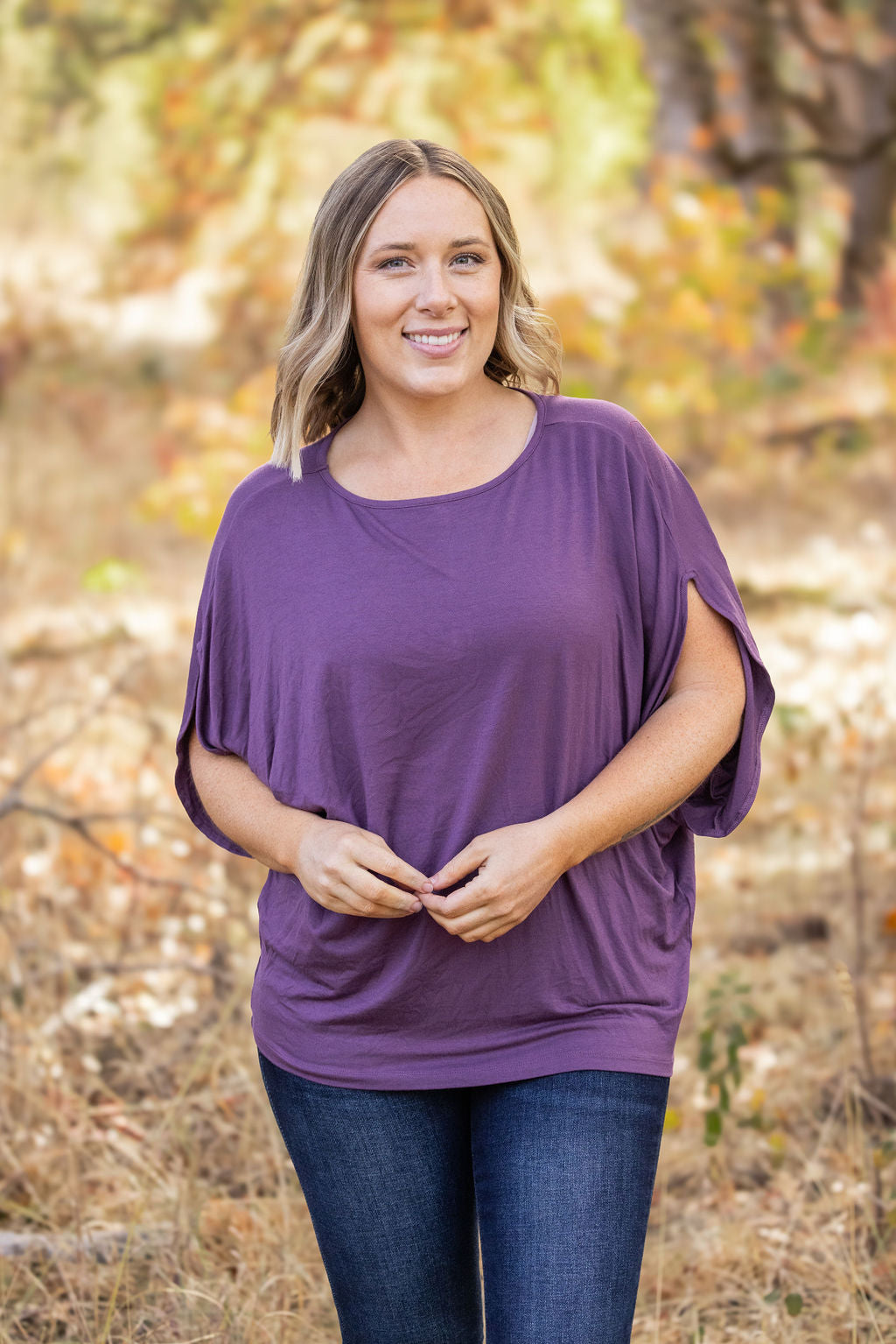 IN STOCK Darcy Dolman - Dark Purple | Women's Flowy Top