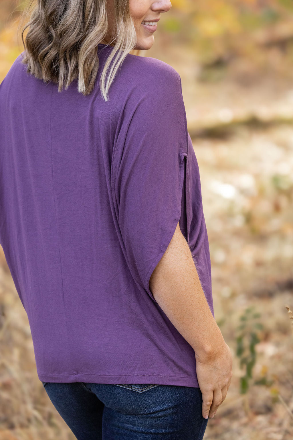 IN STOCK Darcy Dolman - Dark Purple | Women's Flowy Top