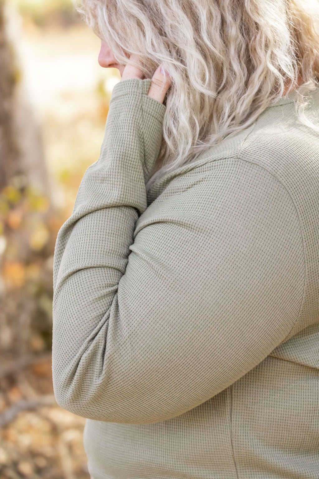 IN STOCK Harper Long Sleeve Henley - Olive | Women's Cozy Shirt