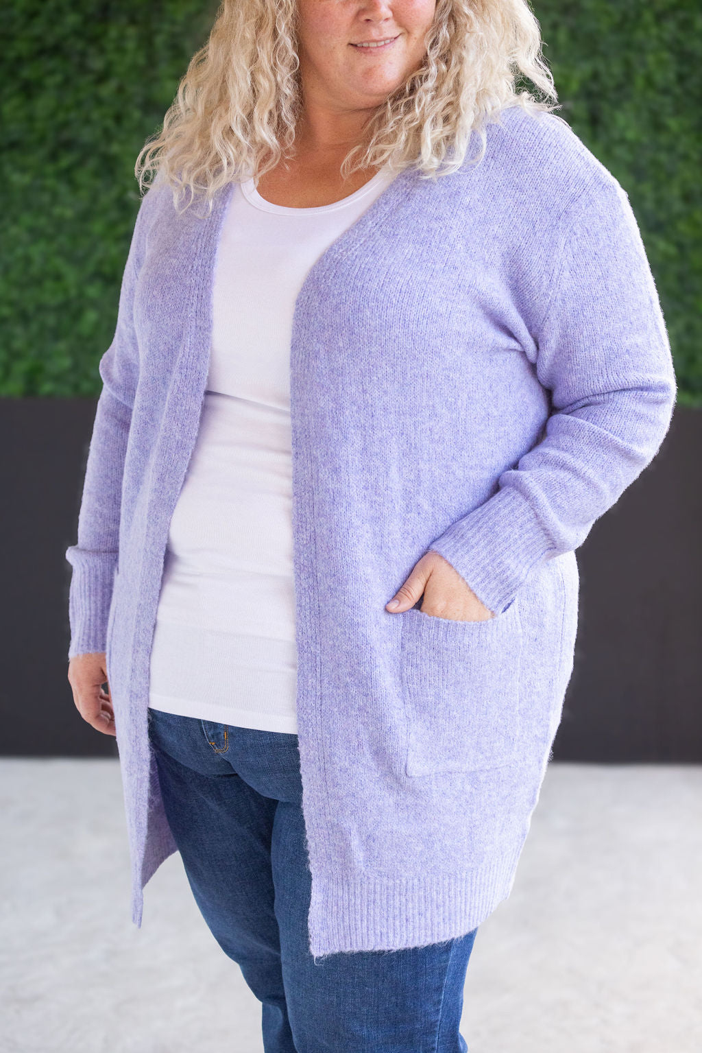 IN STOCK Madison Cozy Cardigan - Lavender