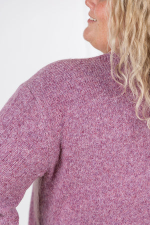 IN STOCK Madison Cozy Cardigan - Frosted Berry