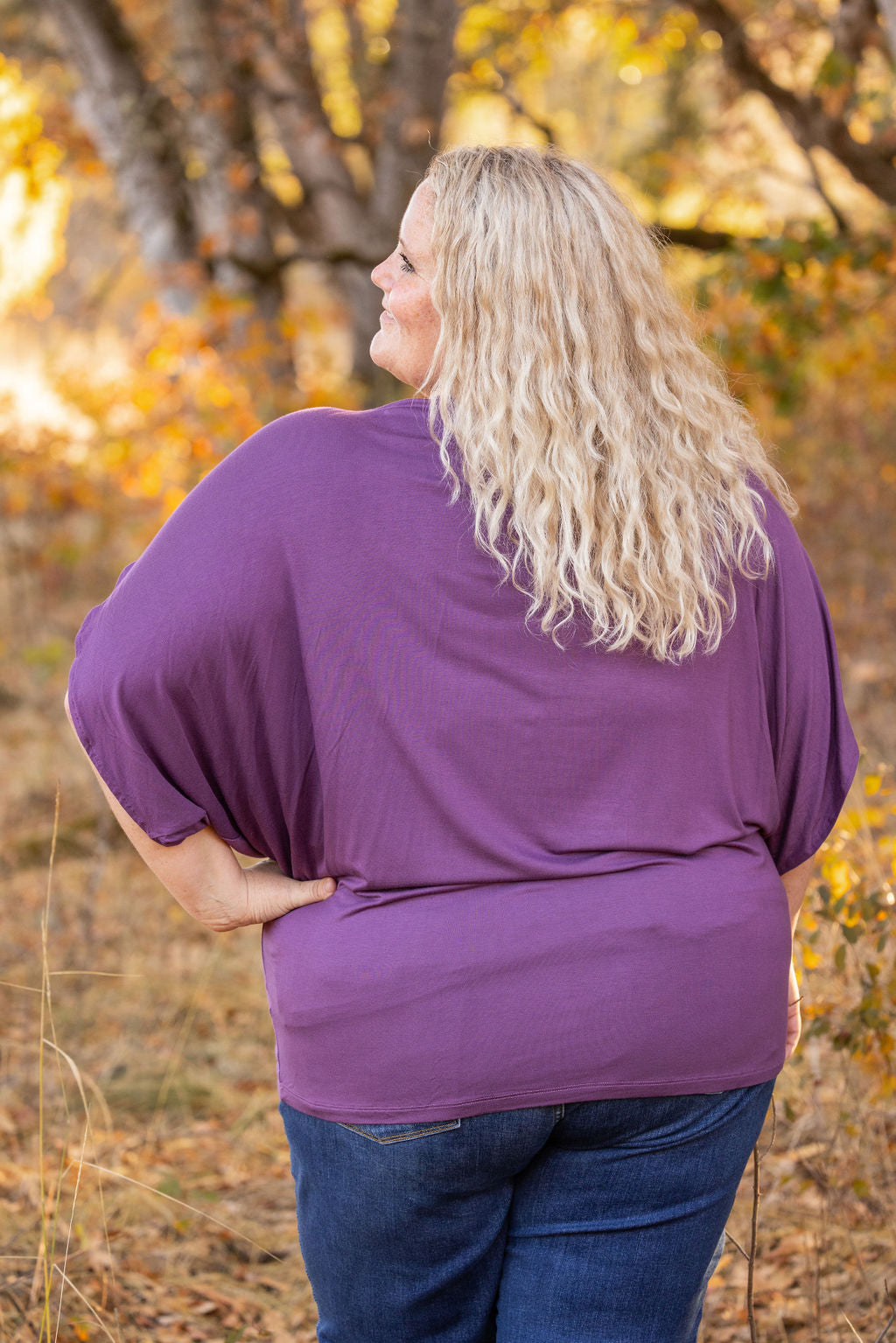 IN STOCK Darcy Dolman - Dark Purple | Women's Flowy Top