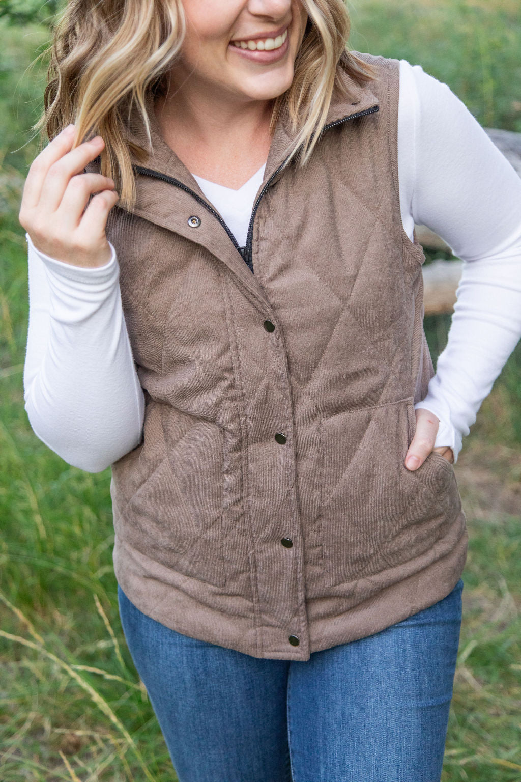 IN STOCK Corduroy Vest - Mocha