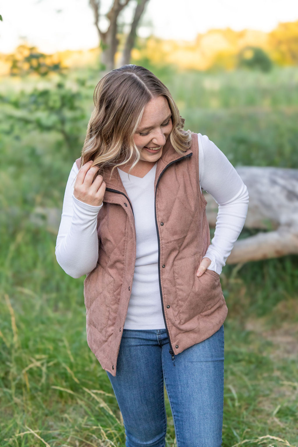 IN STOCK Corduroy Vest - Chestnut