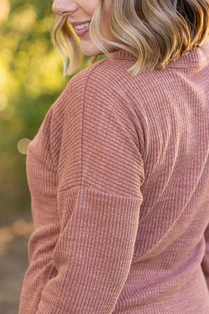 IN STOCK Brittney Button Sweater - Terra Cotta | Women's Long Sleeve