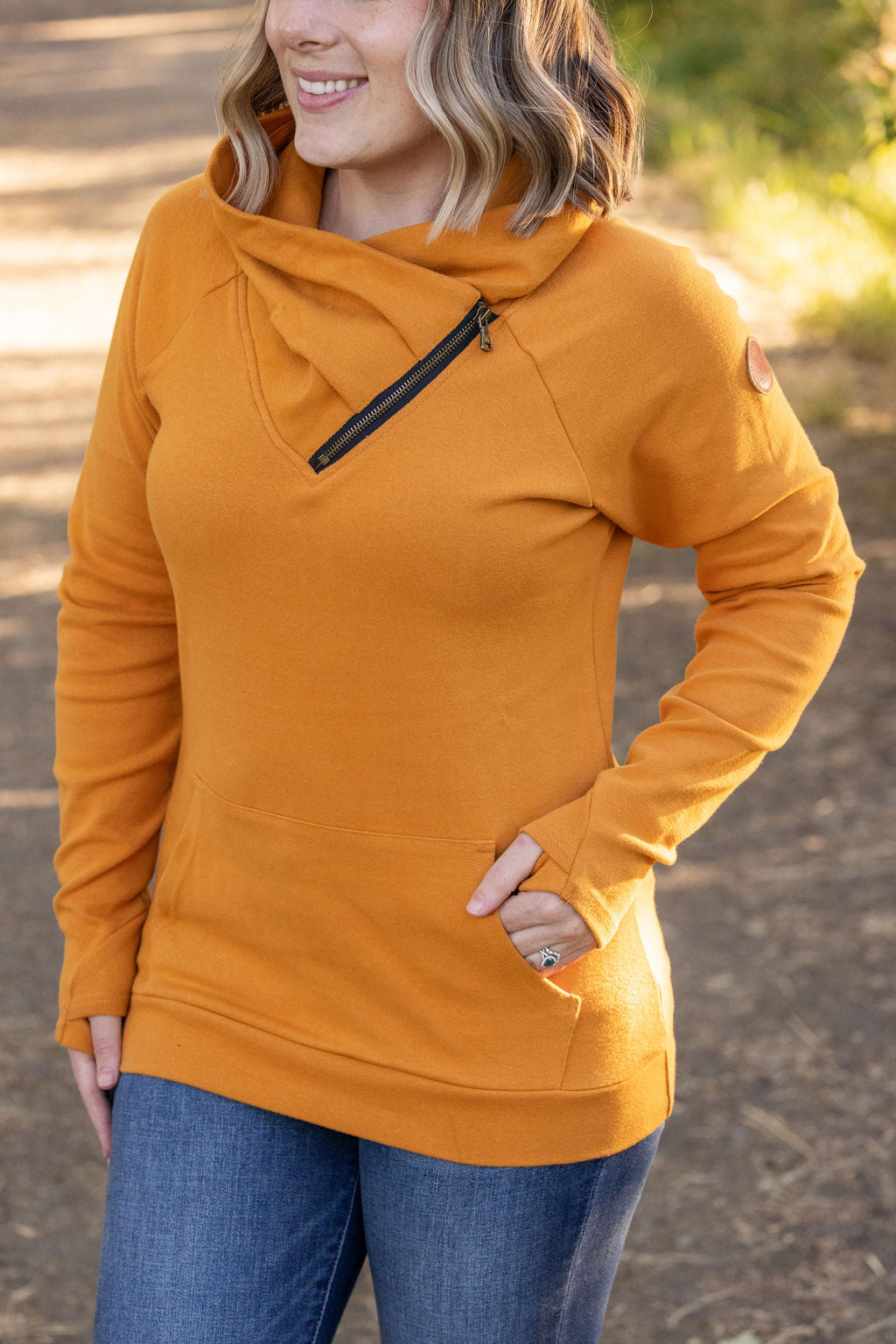 IN STOCK Classic Zoey ZipCowl Sweatshirt - Camel | Women's Sweatshirt