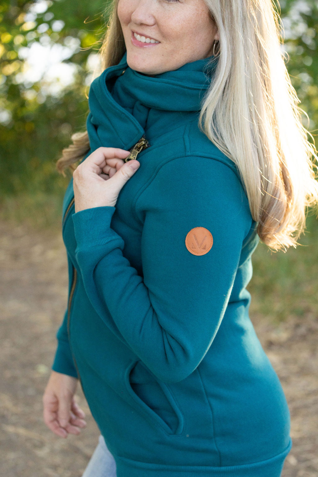 IN STOCK Quinn ZipUp Cowl - Teal | Women's Hoodie