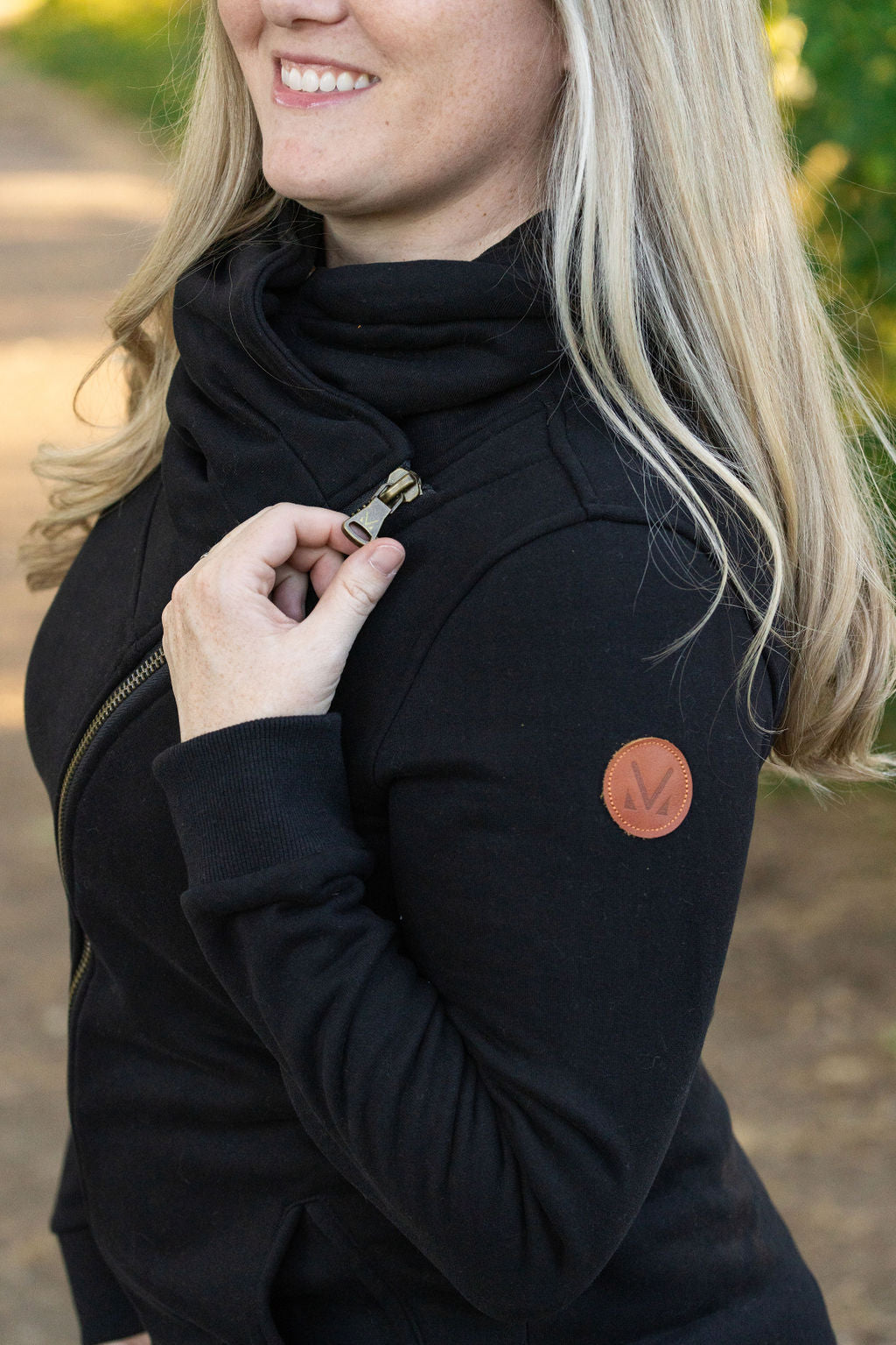 IN STOCK Quinn ZipUp Cowl - Black | Women's Hoodie