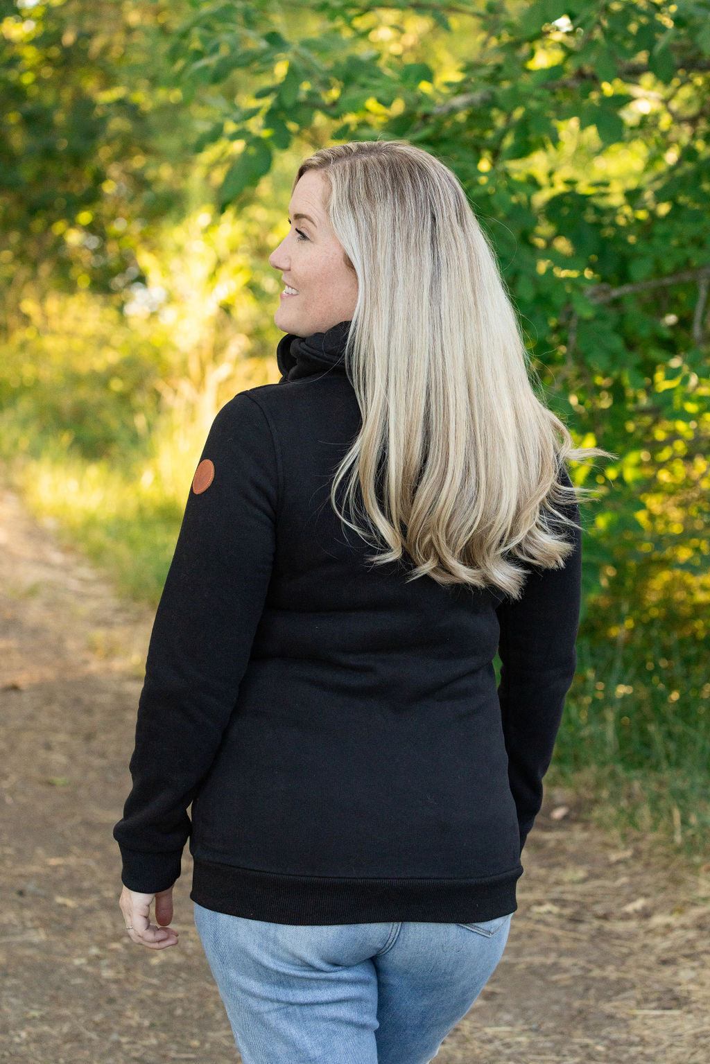 IN STOCK Quinn ZipUp Cowl - Black | Women's Hoodie