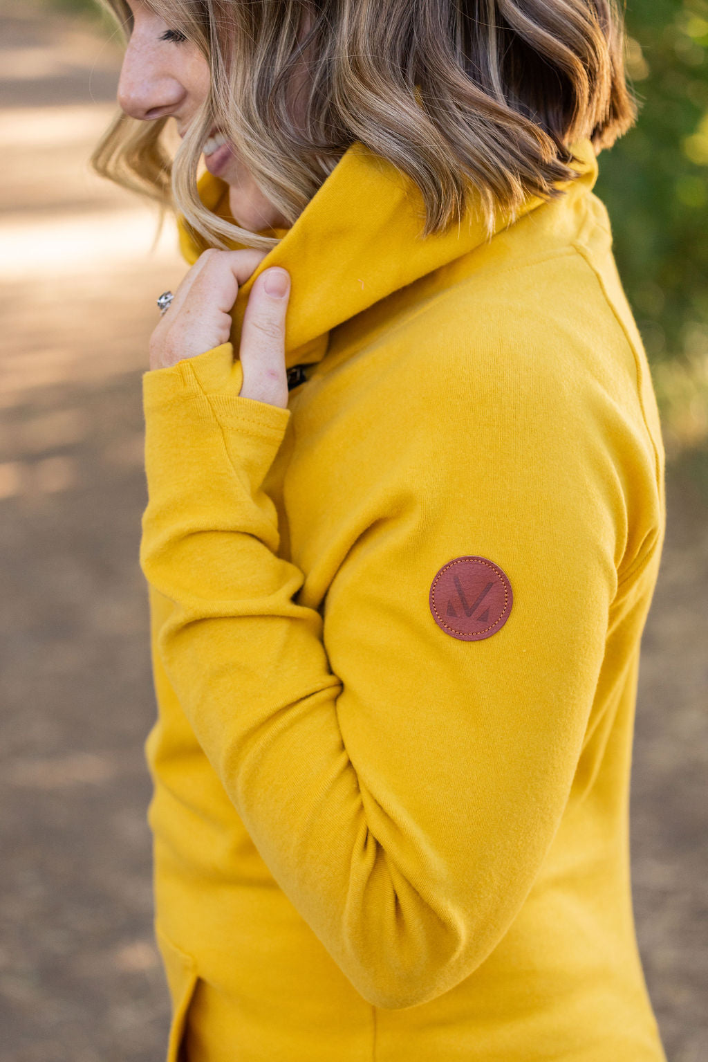 IN STOCK Classic Zoey ZipCowl Sweatshirt - Mustard | Women's Sweatshirt