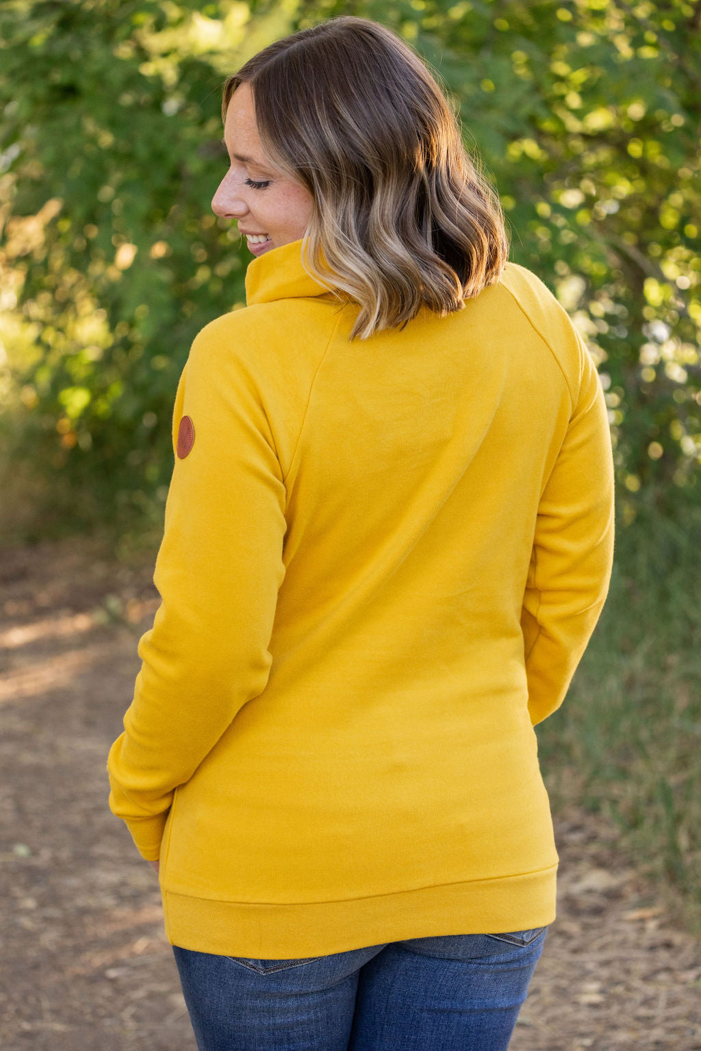 IN STOCK Classic Zoey ZipCowl Sweatshirt - Mustard | Women's Sweatshirt