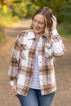 IN STOCK Norah Plaid Shacket - Neutral Tones | Women's Shacket