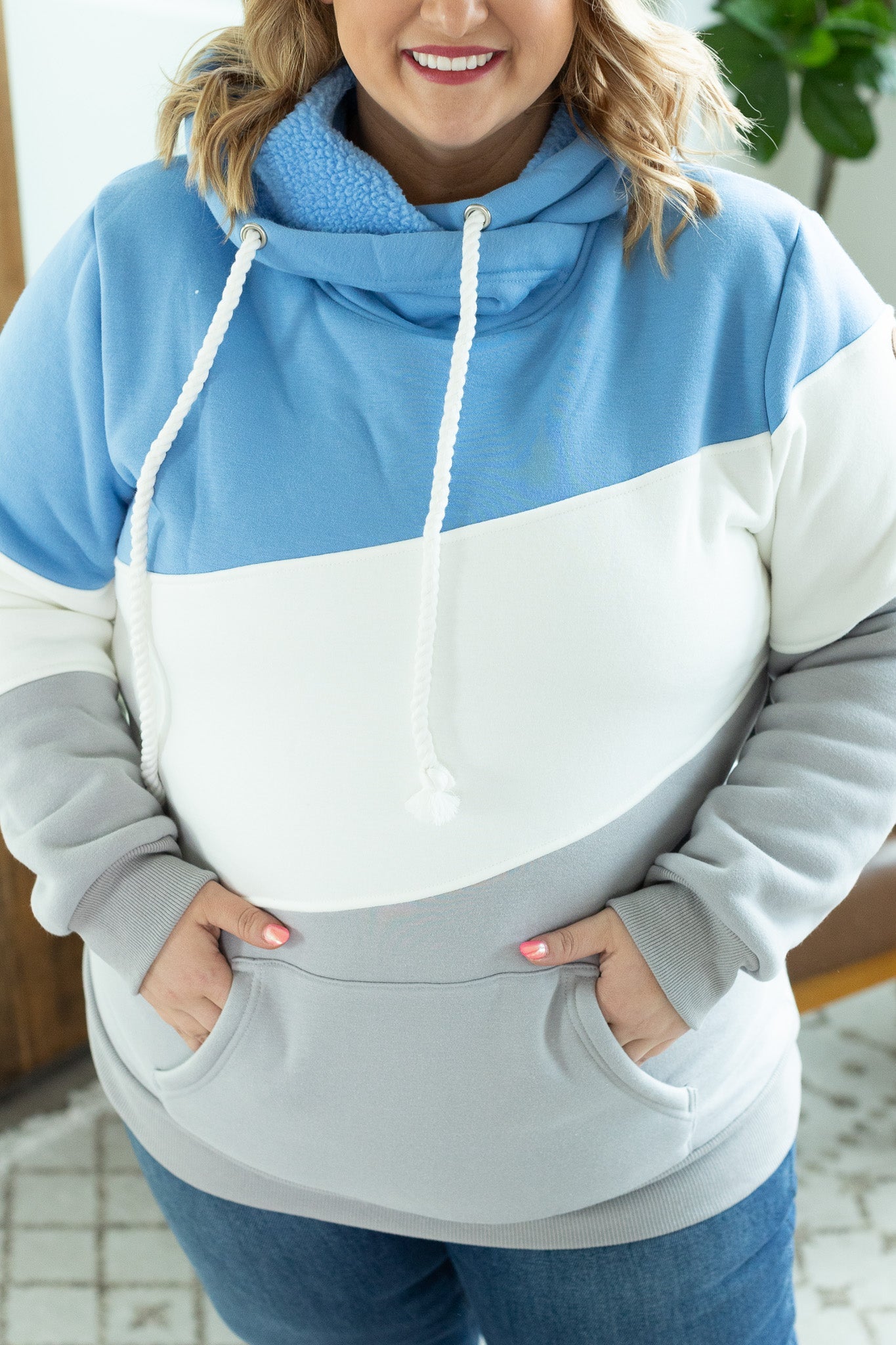 IN STOCK Lizzie Women's Hoodie | Detroit Blue, White, Grey