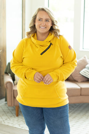 IN STOCK Classic Zoey ZipCowl Sweatshirt - Mustard | Women's Sweatshirt