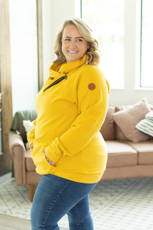 IN STOCK Classic Zoey ZipCowl Sweatshirt - Mustard | Women's Sweatshirt