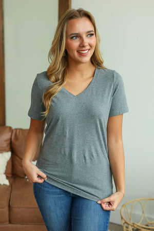 IN STOCK Olivia Tee - Charcoal | Women's Short Sleeve