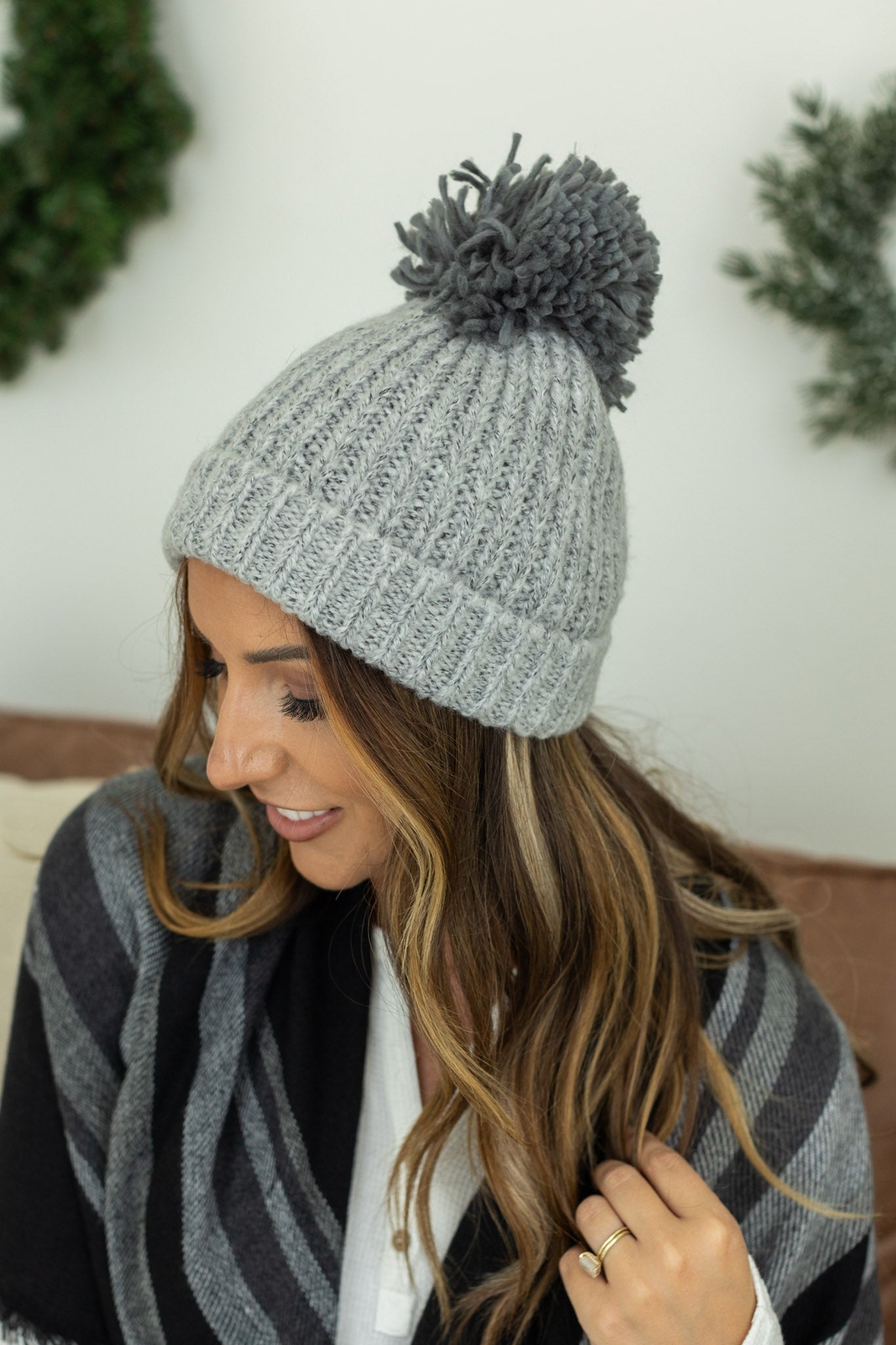 IN STOCK Heather Grey Beanie | Women's Knit Hat