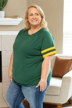 IN STOCK Kylie Tee - Green Bay Green and Yellow