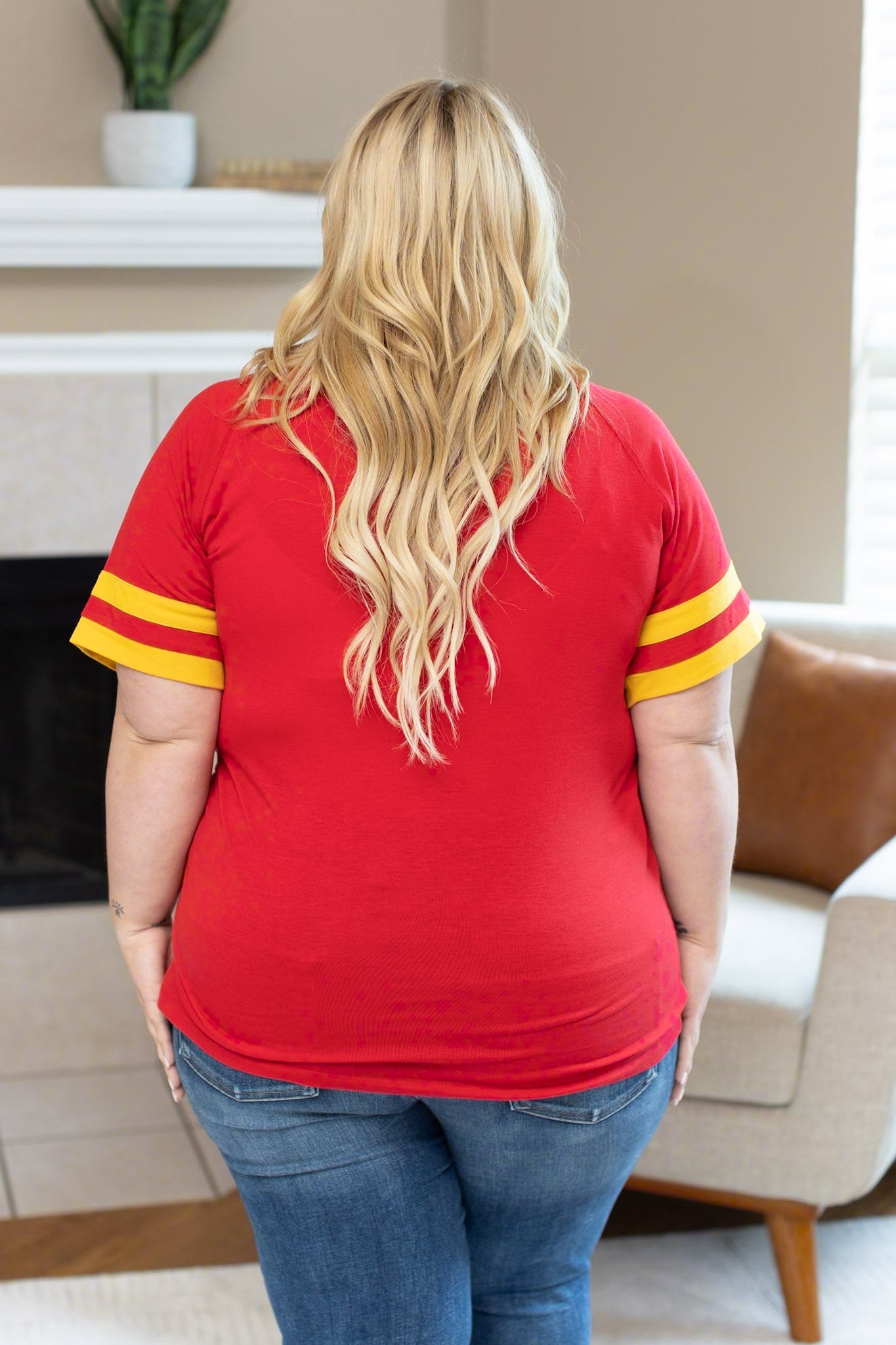 IN STOCK Kylie Tee - Kansas City Red and Yellow