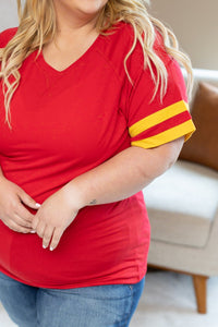 IN STOCK Kylie Tee - Kansas City Red and Yellow