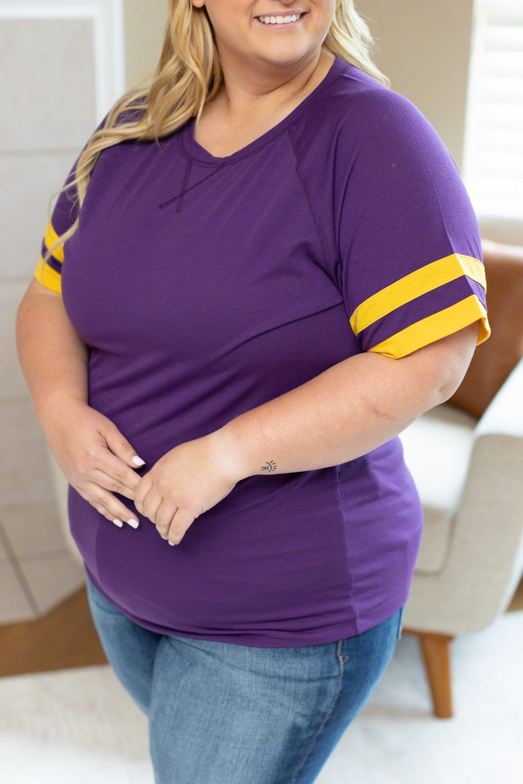 IN STOCK Kylie Tee - Minnesota Purple and Yellow