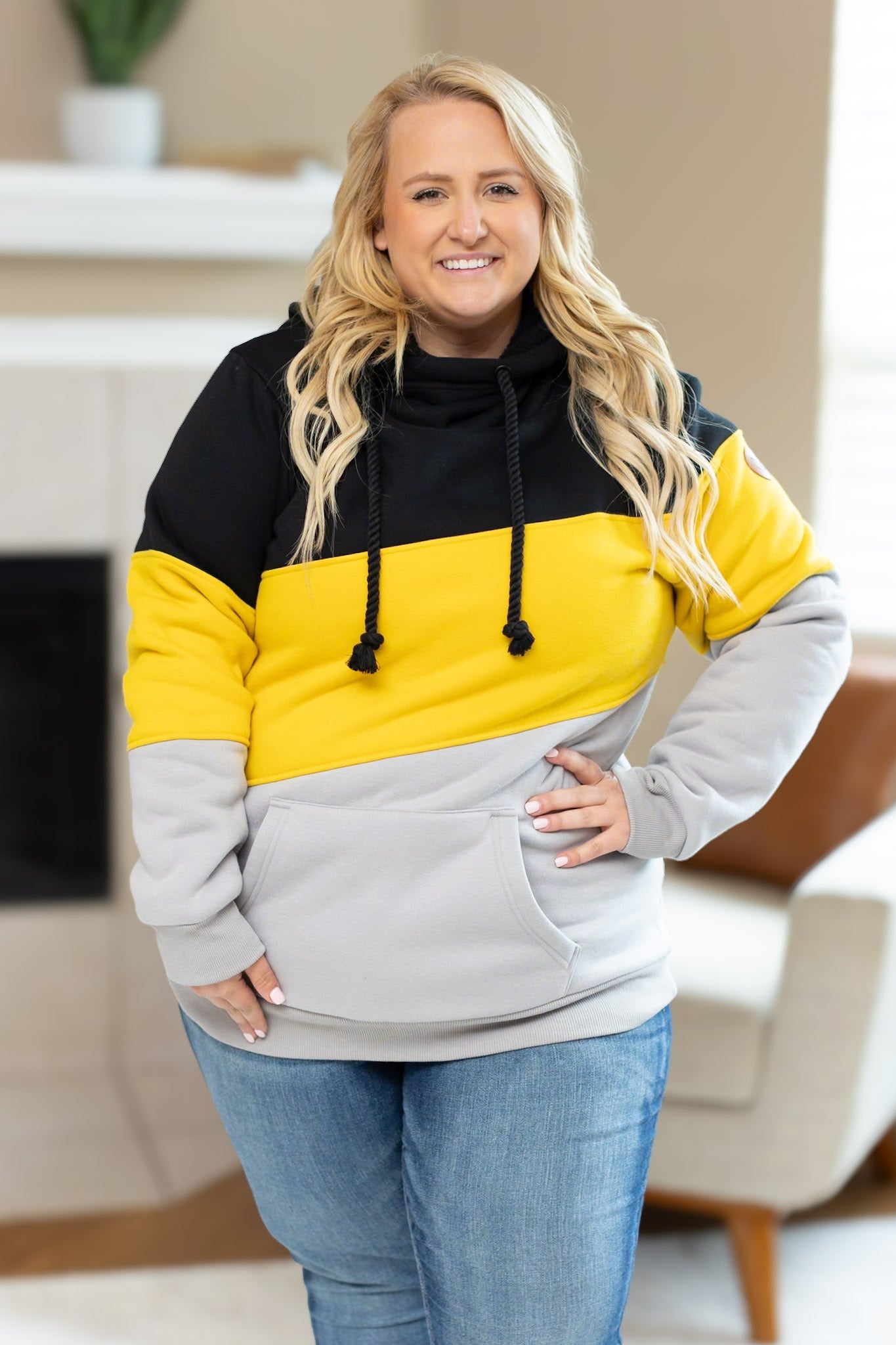 IN STOCK Lizzie Women's Hoodie | Pittsburgh Black, Yellow, Grey