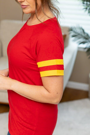 IN STOCK Kylie Tee - Kansas City Red and Yellow