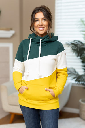 IN STOCK Lizzie Women's Hoodie | Green Bay Green, White, Yellow