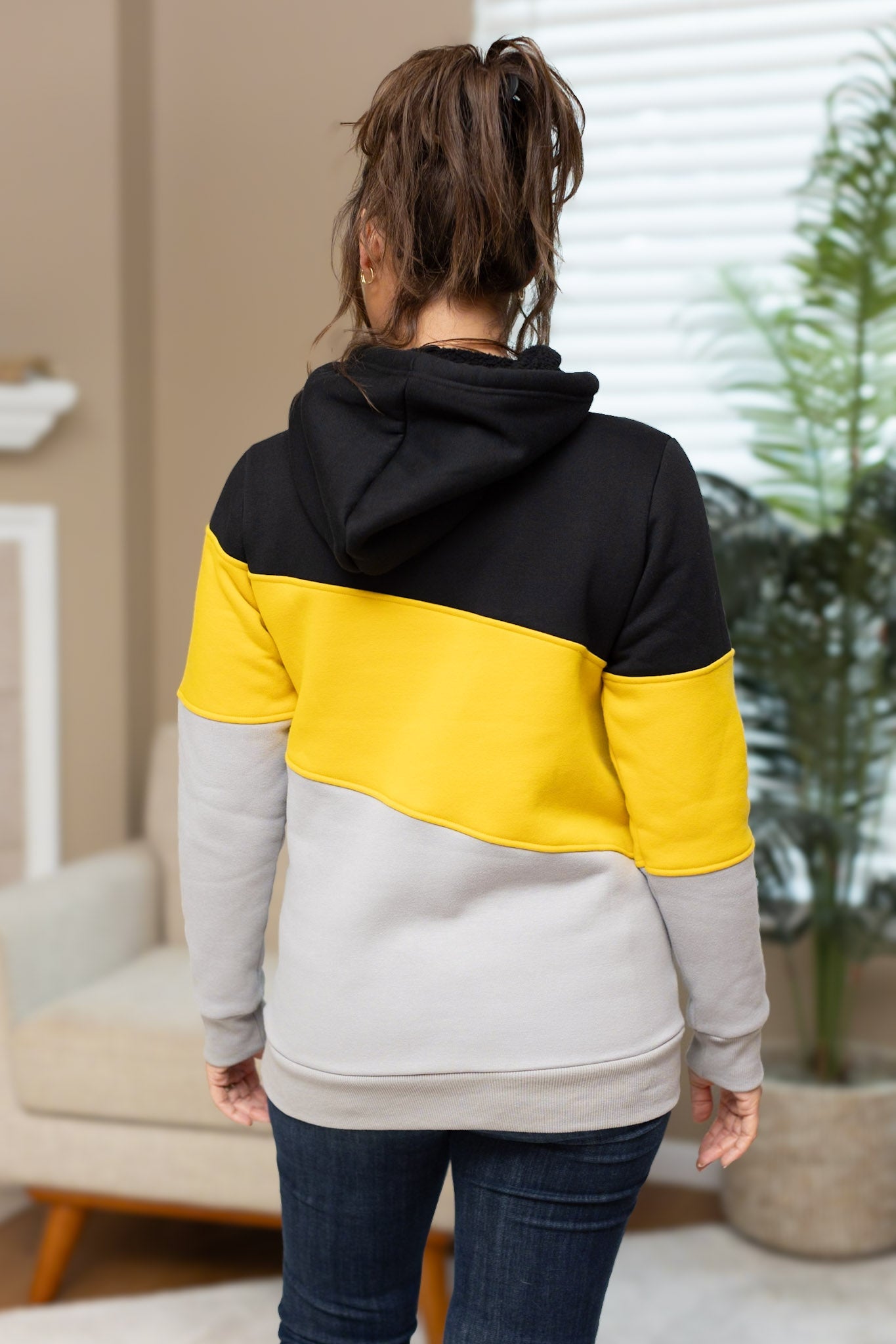 IN STOCK Lizzie Women's Hoodie | Pittsburgh Black, Yellow, Grey