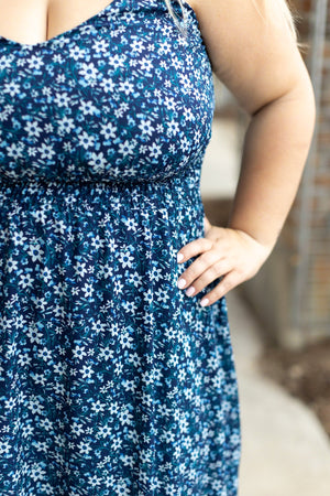 IN STOCK Cassidy Midi Dress - Blue Floral Mix | Summer Dress