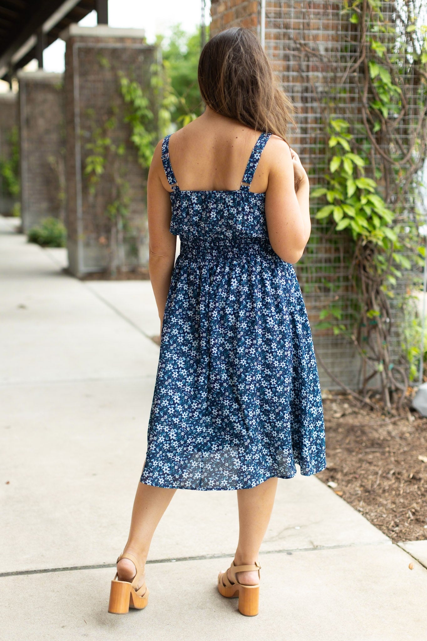 IN STOCK Cassidy Midi Dress - Blue Floral Mix | Summer Dress