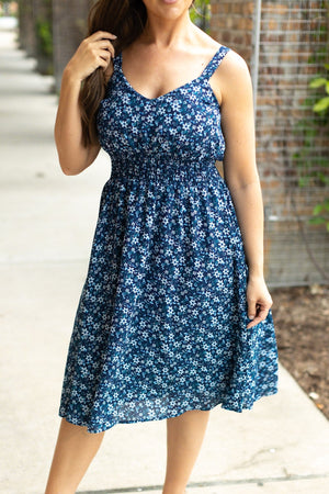 IN STOCK Cassidy Midi Dress - Blue Floral Mix | Summer Dress