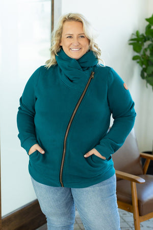 IN STOCK Quinn ZipUp Cowl - Teal | Women's Hoodie