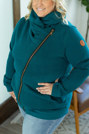 IN STOCK Quinn ZipUp Cowl - Teal | Women's Hoodie