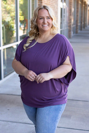 IN STOCK Darcy Dolman - Dark Purple | Women's Flowy Top