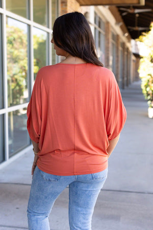 IN STOCK Darcy Dolman - Pumpkin | Women's Flowy Top