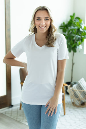 IN STOCK Olivia Tee - White | Women's Short Sleeve