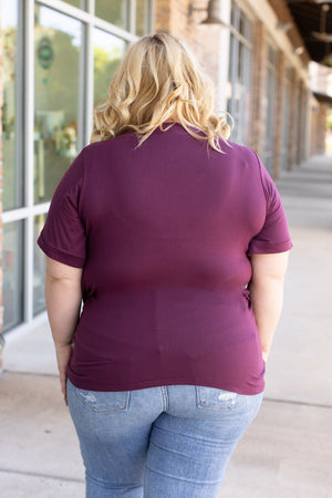 IN STOCK Sophie Pocket Tee - Burgundy | Women's Short Sleeve