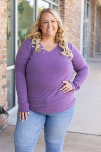 IN STOCK Leah Long Sleeve Top - Purple | Women's Casual Top