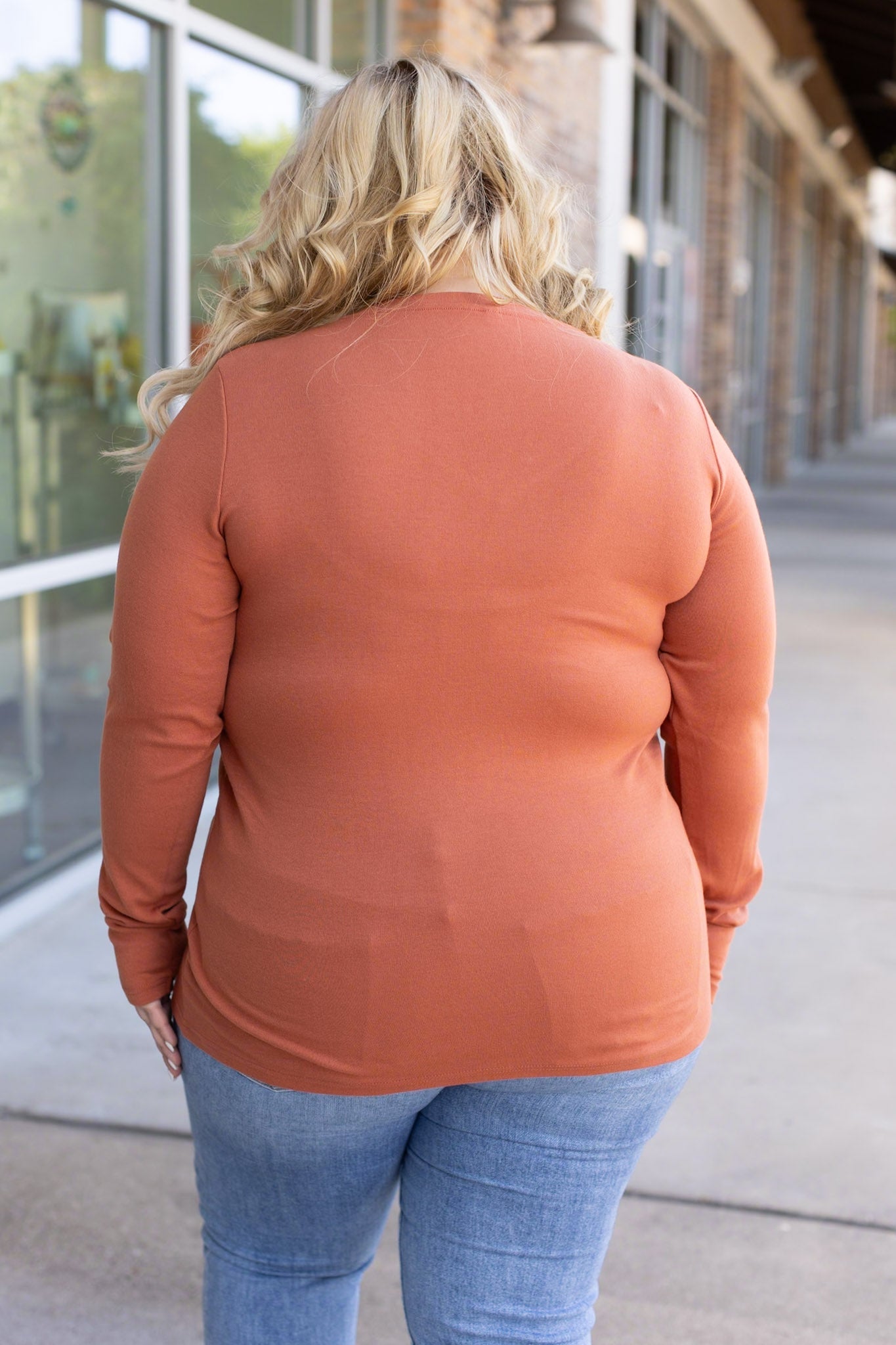 IN STOCK Leah Long Sleeve Top - Pumpkin | Women's Casual Top