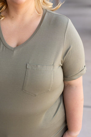 IN STOCK Sophie Pocket Tee - Olive | Women's Short Sleeve