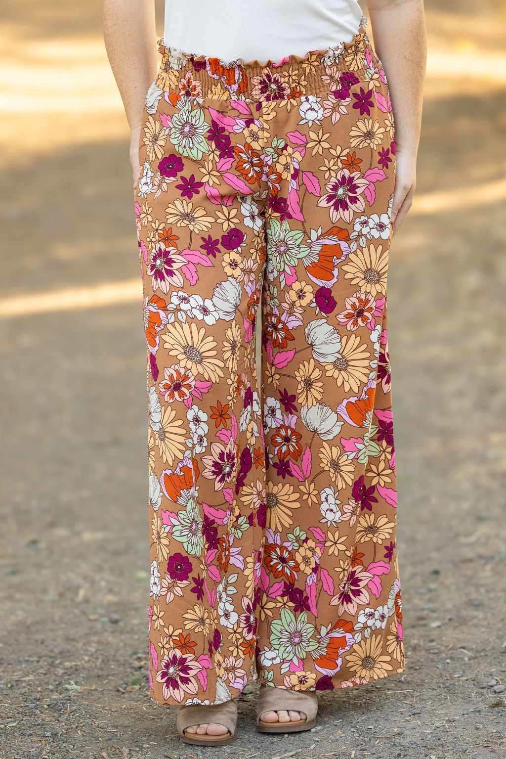 IN STOCK Presley Palazzo Pants - Boho Floral | Women's Wide-Leg Pants