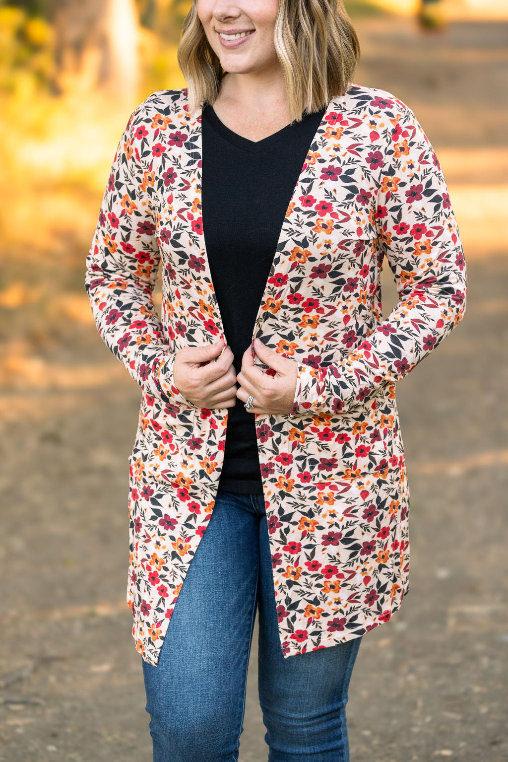 IN STOCK Classic Cardigan - Red Floral