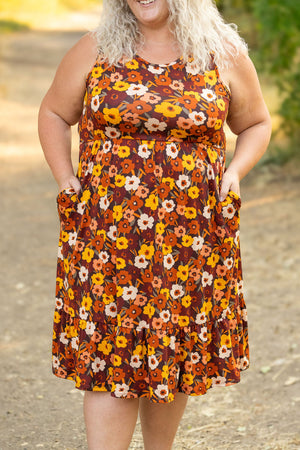 IN STOCK Bailey Dress - Brown Fall Floral