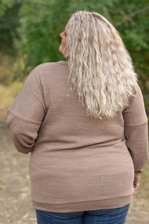 IN STOCK Brittney Button Sweater - Mocha | Women's Long Sleeve